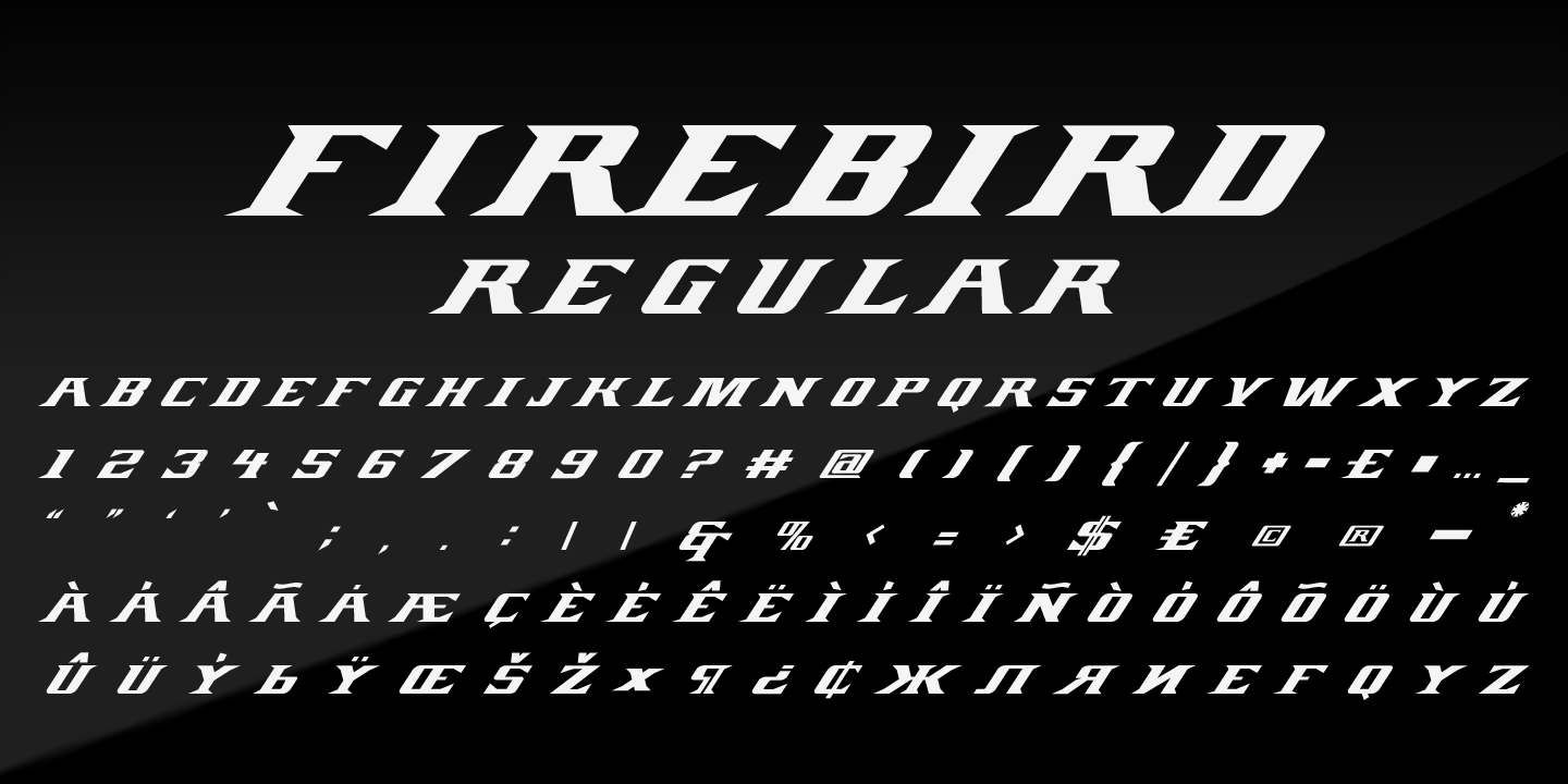 Пример шрифта Firebird Bold